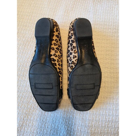 Bandolino Leopard Print Flats Buckle Accent Faux Black Patent Leather Size 10 M - Picture 6 of 13